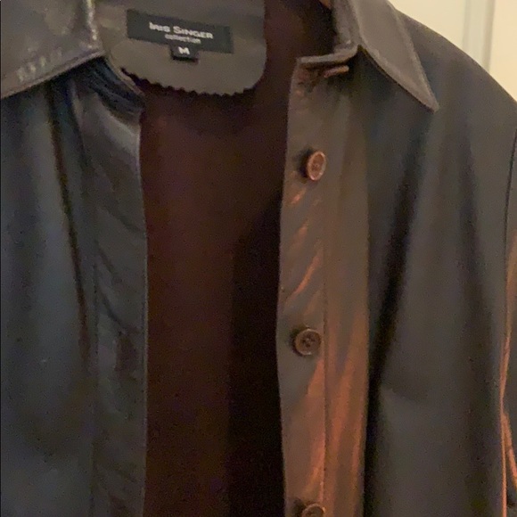 Buttery soft leather shirt jacket - Picture 3 of 4